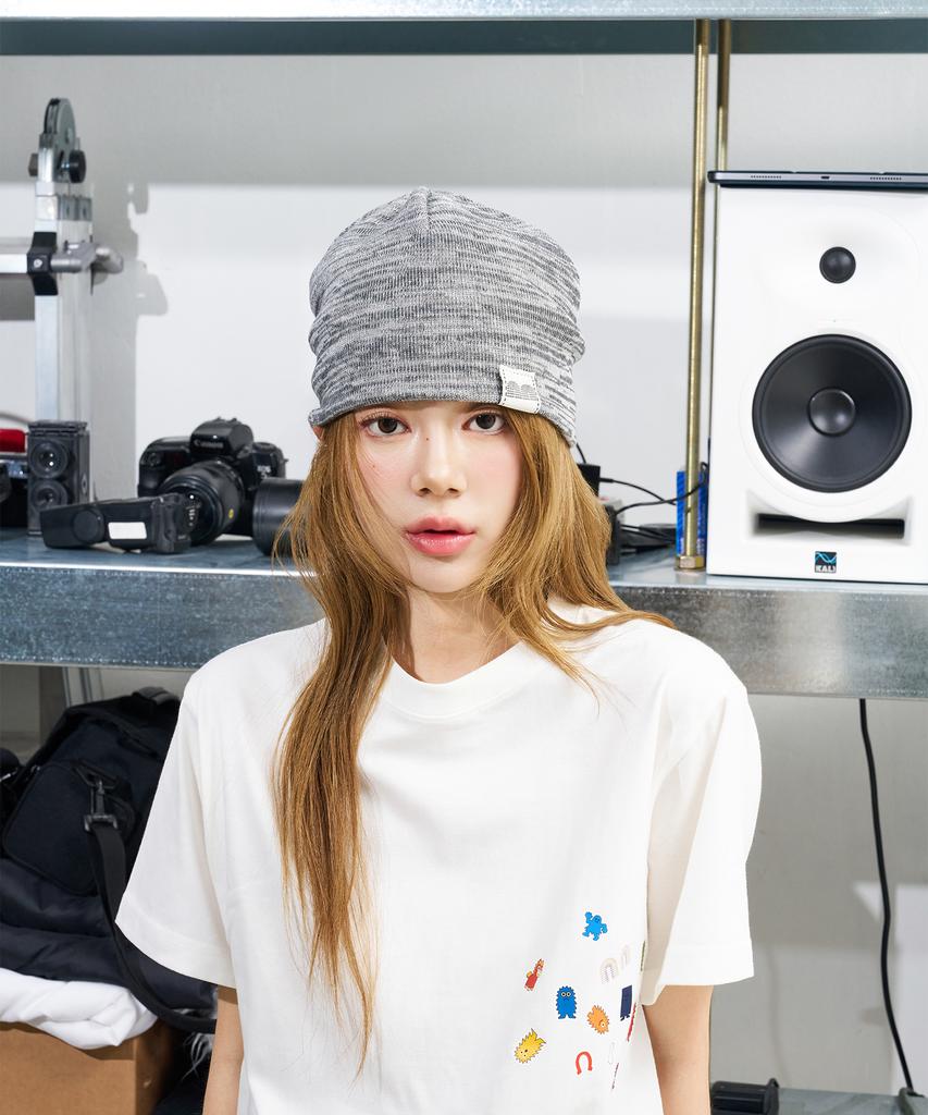 NOT NEW Nn Label Melange Beanie Gray
