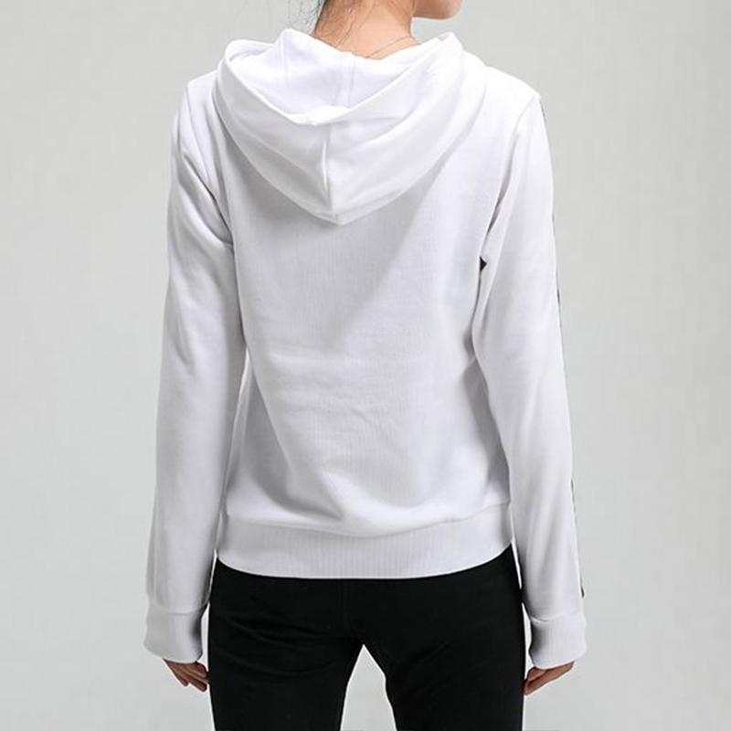 Puma Amplified Hoodie With Logo Tape Women Tops White 586595-02