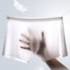 Men Boxer Underwear Elastic Mid-rise Tight Cut High Elasticity Shorts Briefs Solid Color U-Convex Ice Silk Panties
