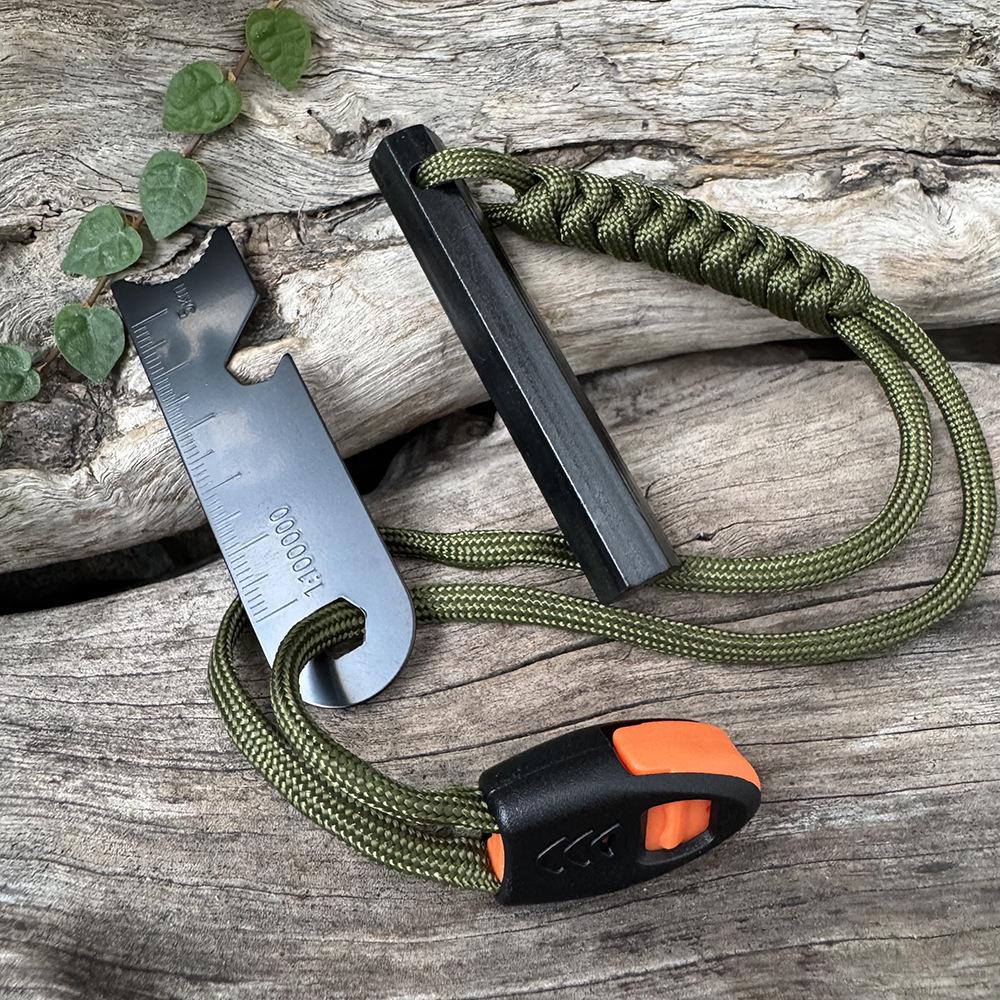 Hexagonal Magnesium Fire Starter Rod with Scraper for Outdoor and Wilderness Survival