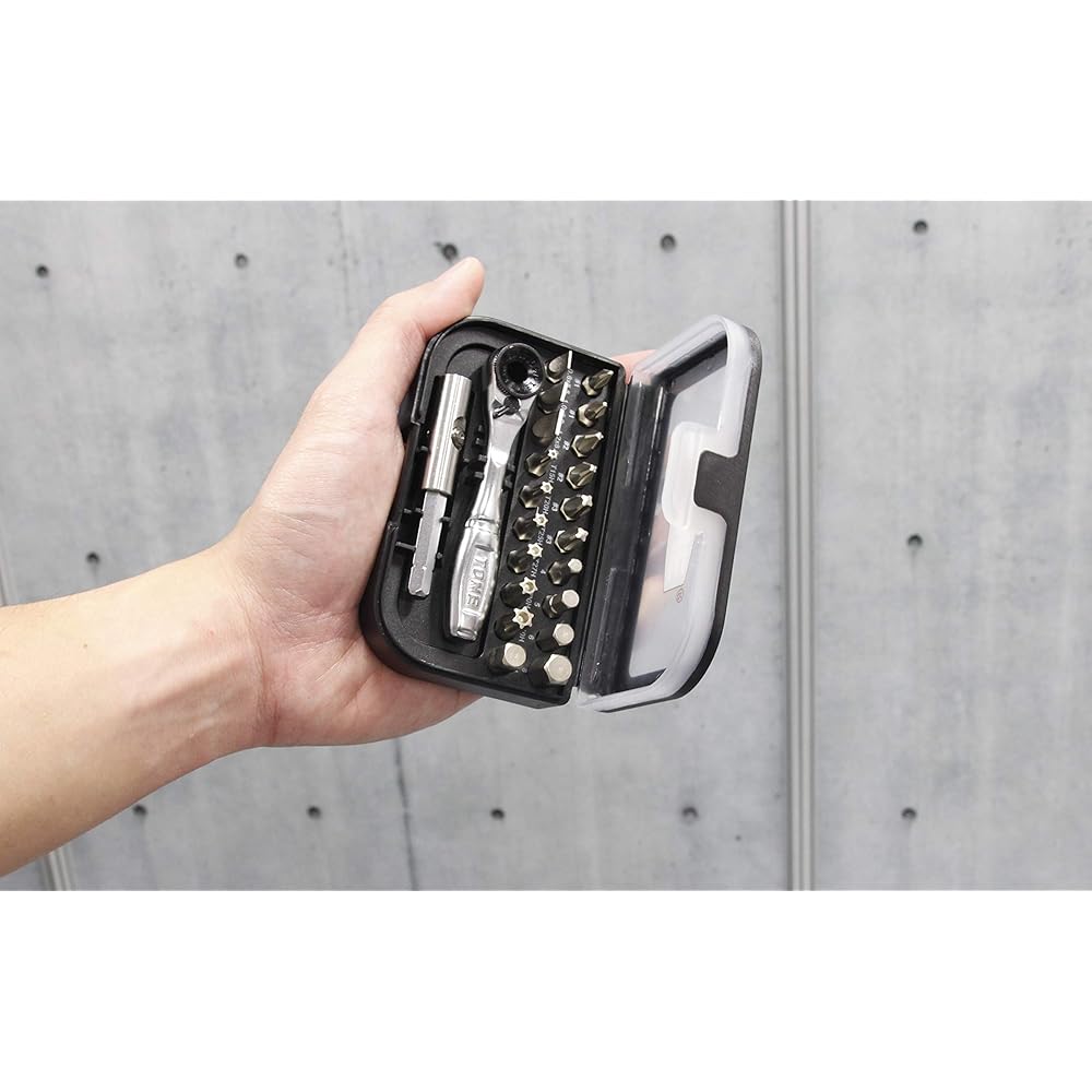TONE BRS20 Bit Ratchet Set 1/4 Inch 22 Pieces Black