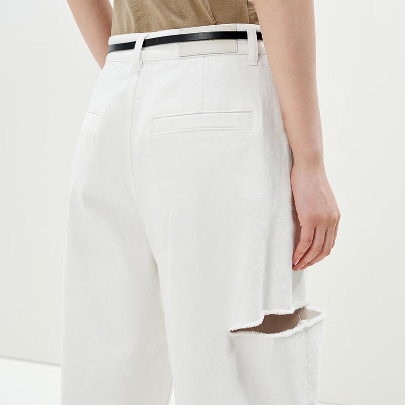 LESS 2025 Spring Casual Cotton Curved Jeans