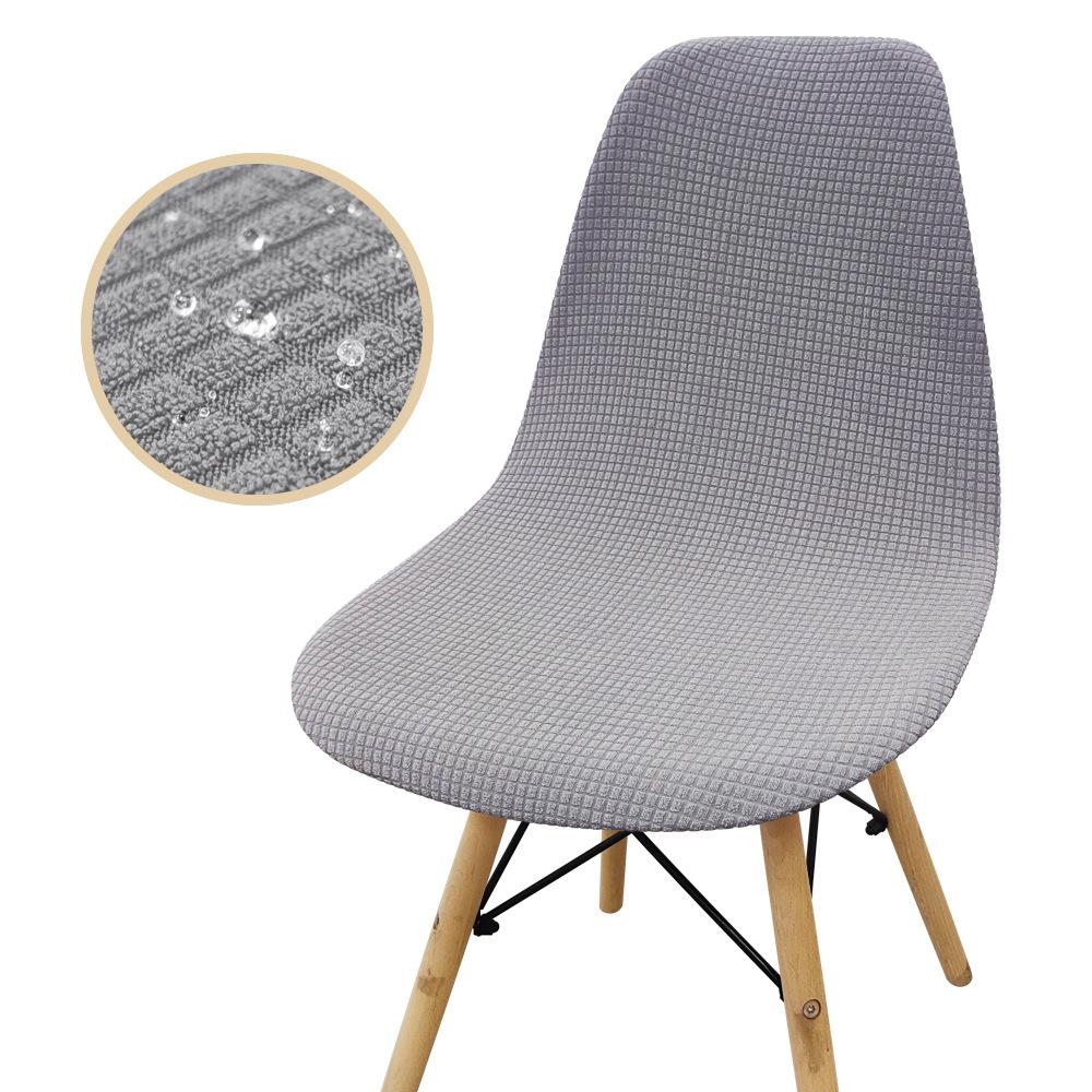 

Eameschaircover Waterproof Chair Cover Elastic Seat Cover Restaurant Elastic Chair Cover Non-Slip standard size світло-сірого кольору