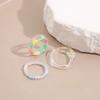 Trendy Colorful Transparent Resin Acrylic Rings Set for Women Trendy Geometric Square Round Ring Wedding Irregular Jewelry