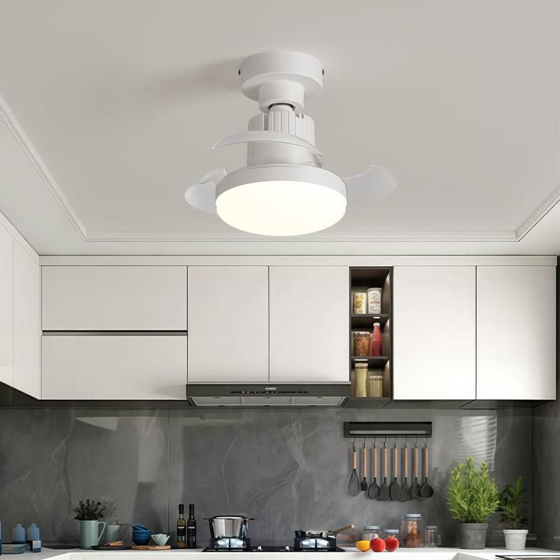 Household Invisible Blades Fan Lights New Restaurant Ceiling Fan Light Remote Dimmable Led Living Room Hidden Fan Light E27 Base