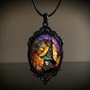 Retro Gothic Crow Cross Witch Halloween Pendant Necklace European and American Accessories