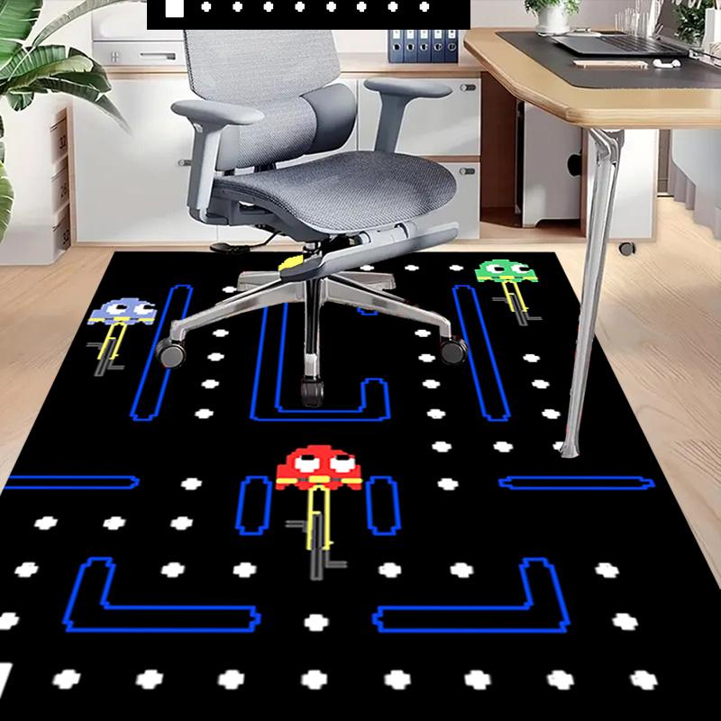 1pc Pacman Adventure Carpet for Playroom Bedroom Living Room Sofa Home Decor,kids Game Area Rug Non-slip Floor Mat Y730147