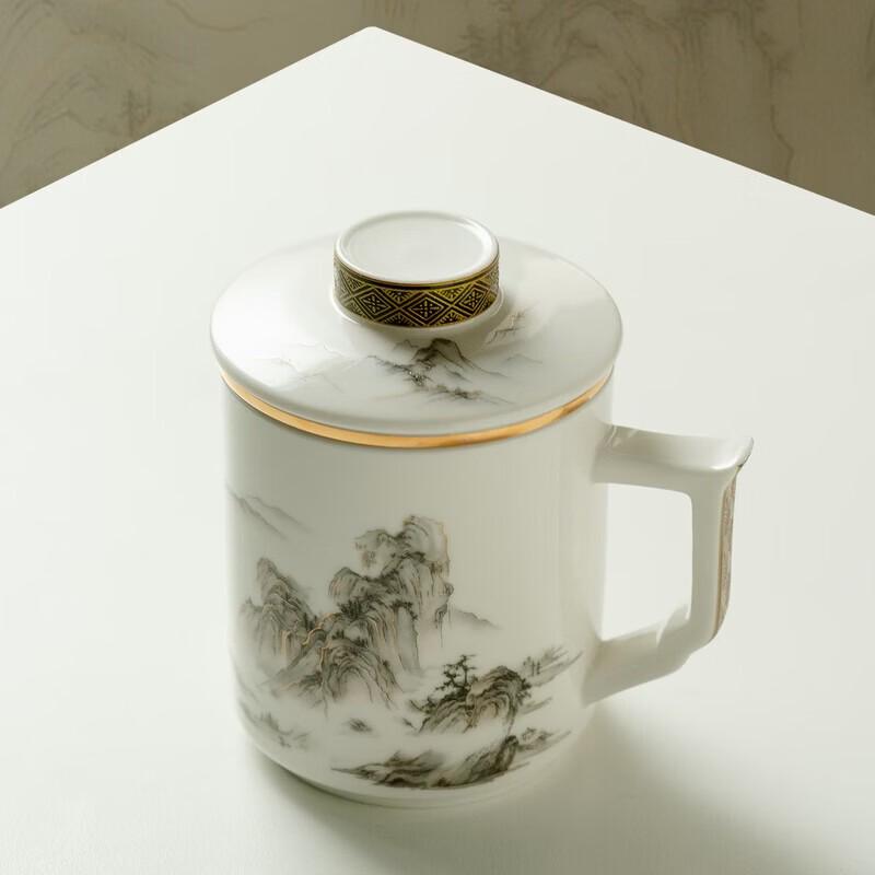 Xiangyu Mountains & Rivers Ceramic Filter Tea Cup Gift Set