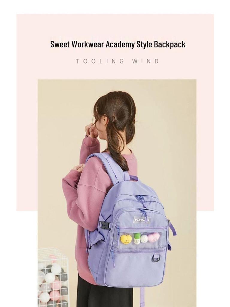 2025 Korean Style Large Capacity Backpack for College, High School & Middle School Girls