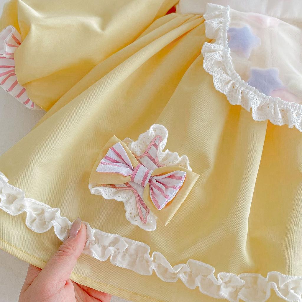 Girls Spring 2024 New Cartoon Lolita Princess Dress Children's Foreign Style Trouser Dress Dress