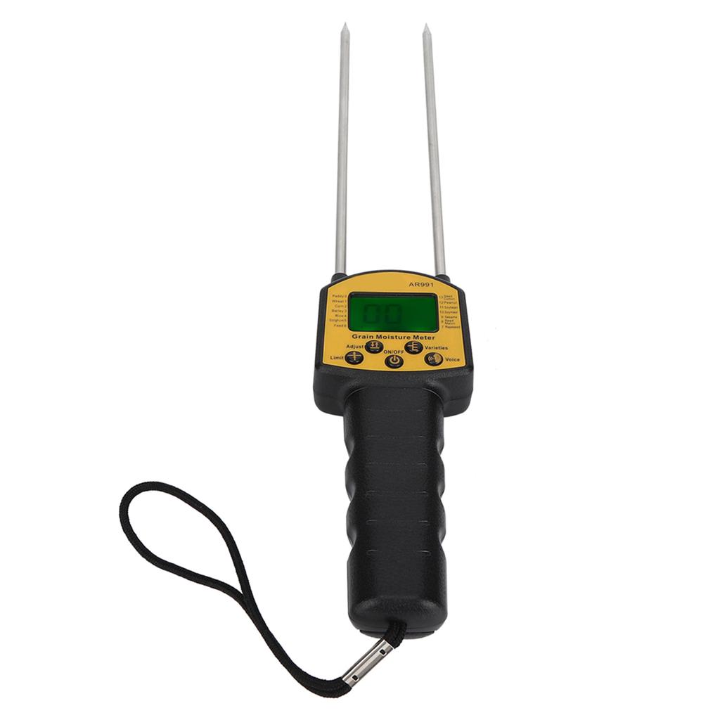 Digital LCD Grain Moisture Meter Corn Stalks Rice Soybean Water Content Analyzer