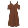 2026 Women's Fashion Zipper V-neck Off-the-Shoulder Camisole Dress