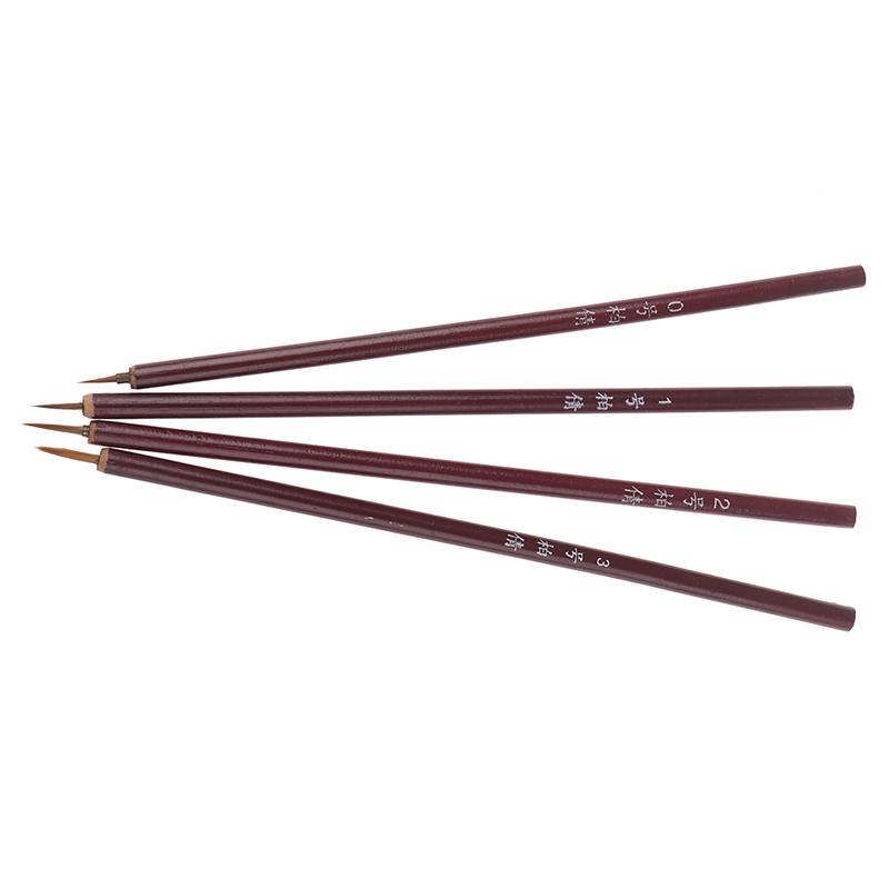 Tırnak Araçları Bambu Saplı Nail Art Resim Fırçaları Tırnak Astar Fırçası Kalem Macinure