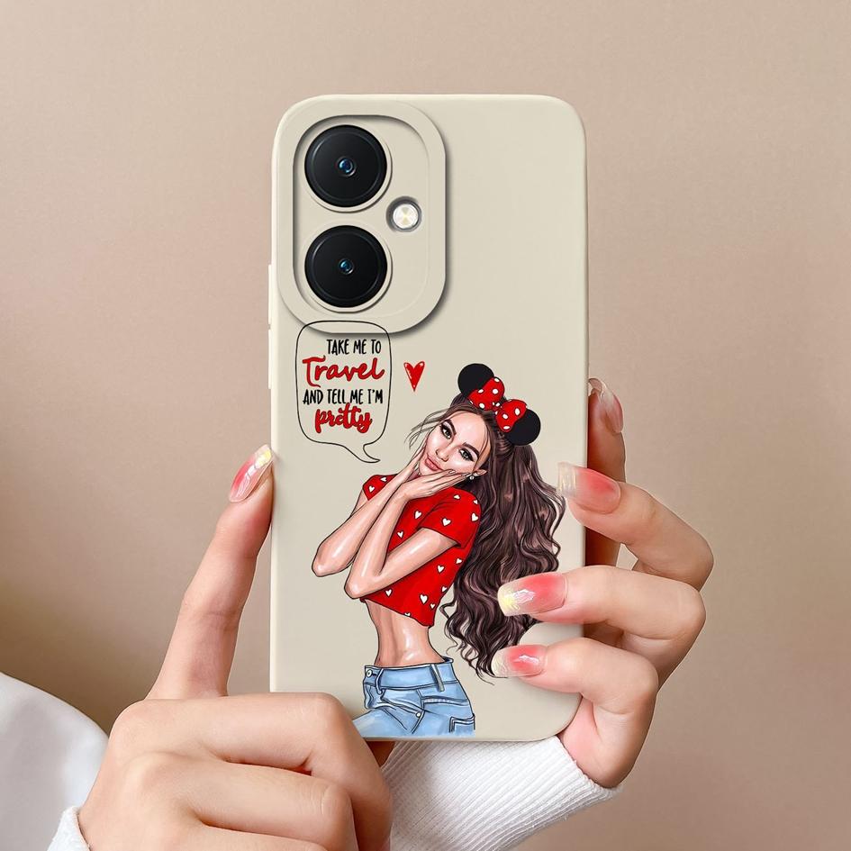 Telefonskal till Vivo X90 Pro V29 Lite Y36 Y27 Y17S Y78+ Högkvalitativt Mode Cool Girl Pojke Skärmskydd Bumper Silikon Mjukt skal till Vivo Capa
