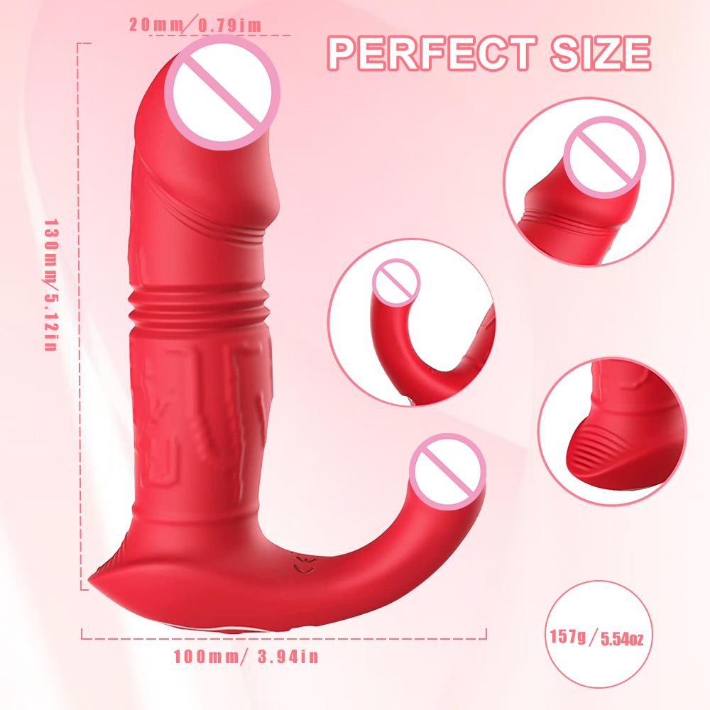 Vibrátor pro muže Dildo Ženy Mužská masturbátor Masážní přístroj prostaty Sexuální hračky pro dospělé Gay Teleskopické Dual Motors Anální anální kolík