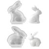 Easter Hare Silicone Candle Molds Heat Resistant Silicone Mould for Making Candle Soap Epoxy Resin Festival Decoration