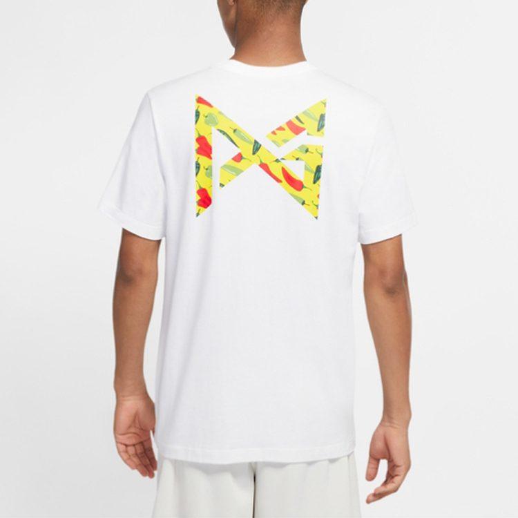 Nike T Shirts Men's White Crew Neck Moderate Straight Fit DD8472-100