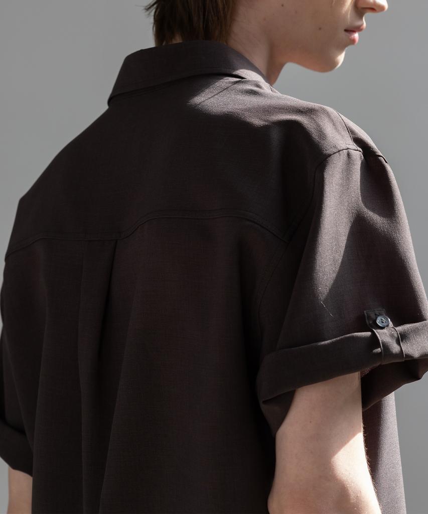 Dekkoloso [Set] Cool Linen-Like Short Sleeve Set [Charcoal]