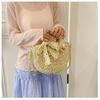 Small Fresh Flower Woven Bag 2025 New Style Seaside Vacation Beach Shoulder Portable Straw Vegetable Basket