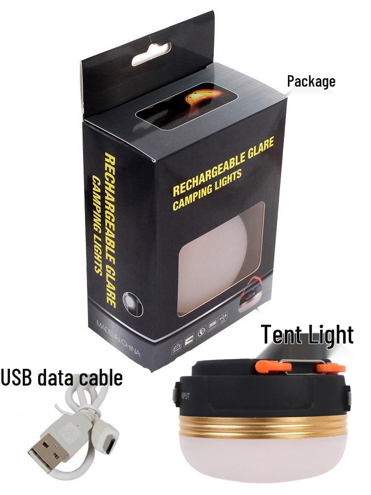 USB Rechargeable LED Camping Lantern - Waterproof, Handheld Outdoor Tent Light