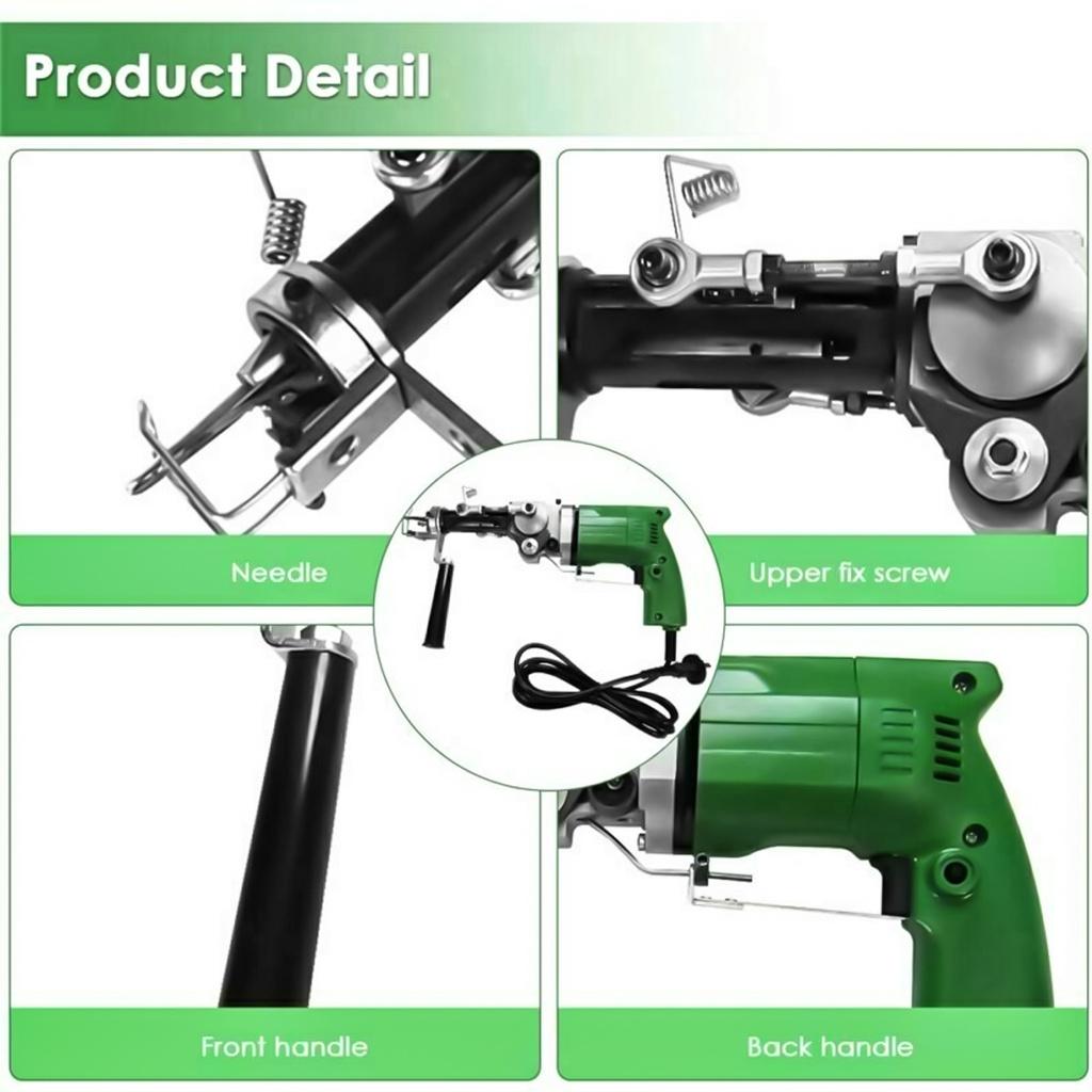 240w Cut Pile & Loop Electric Hand Rug Tufting Guns Carpet Weaving Machine 9-18m 2-in-1 220V