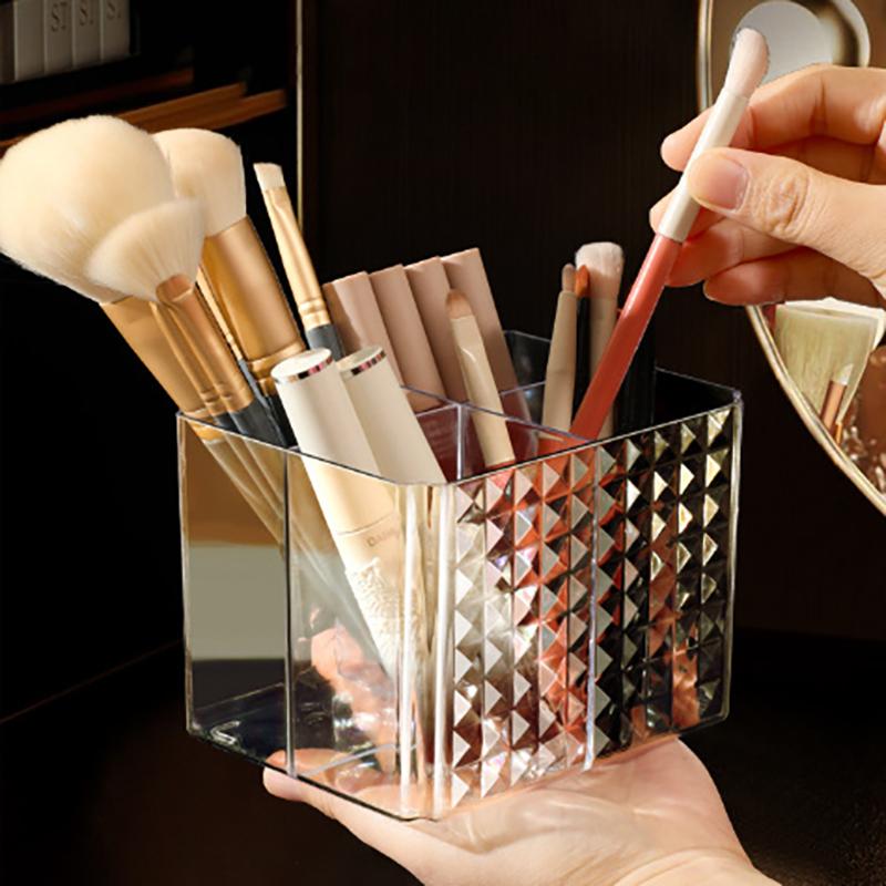 Clear Acrylic Makeup Brush Holder Desk Cosmetic Organiser Lipstick Storage Lipstick Storage Holder