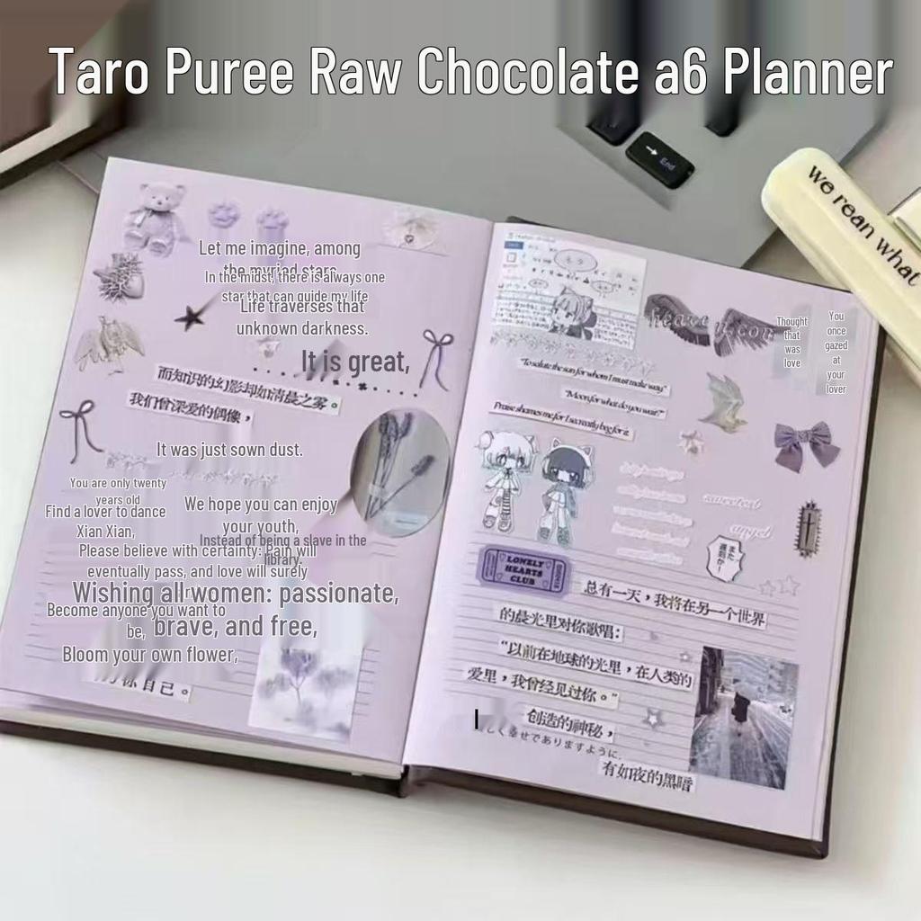 Strawberry Chocolate Pink A6 Notebook: Chic Xiaohongshu Style Diary
