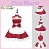 Wine Red 5xl Woman Christmas Sexy Santa Cosplay Costumes Bow Lolita Maid Outfit