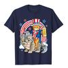Cat 4th Of July T Shirt Caticorn Unicorn Meowica Women Unisex Tshirt Unisexga Tops Shirts Cotton Unisex T Shirts Summer Company