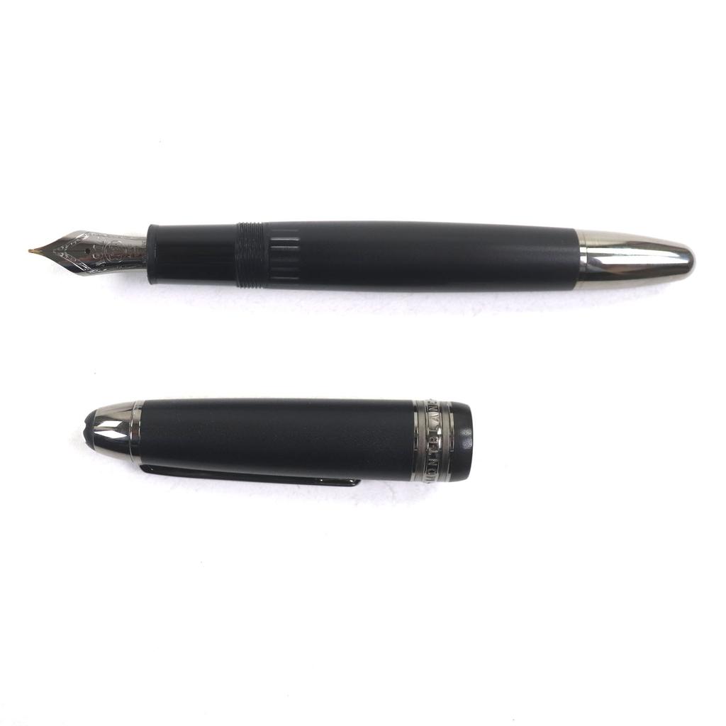 Great MONTBLANC Fountain Pen Meisterstückle Grand Ultra Black 14K Mens Used