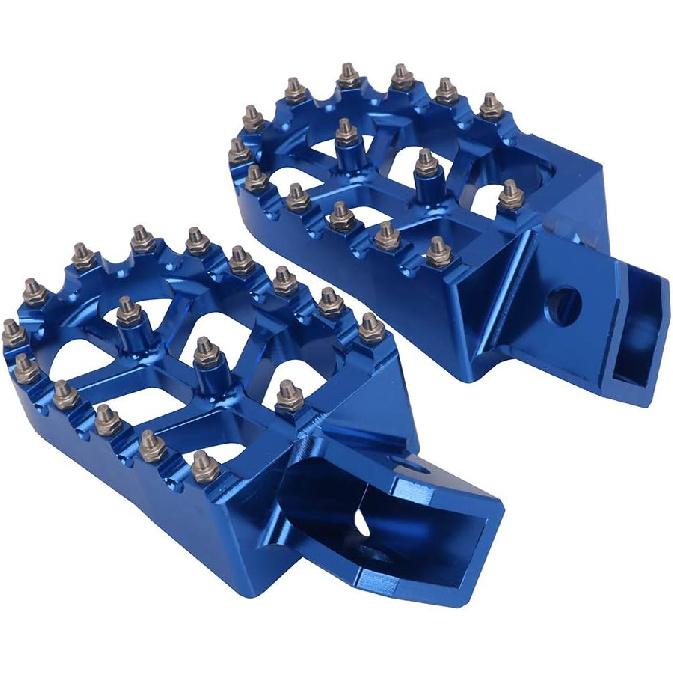 AnXin Motorcycle Foot Pegs Footpeg Pedals FootRest for PW50 1981- PW80 1983-2006 Pit Dirt Bike Blue