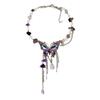 Artistics Butterfly Irregular Bead Necklace Alloy Jewelry For Casual Outfits And Formal Event