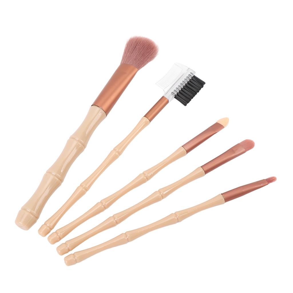 5 Szt. Zestaw Pędzli do Makijażu Pędzel do Różu Cieni do Powiek Ust Brwi Grzebień Pędzel do Mascary Miękkie Pędzle Kosmetyczne