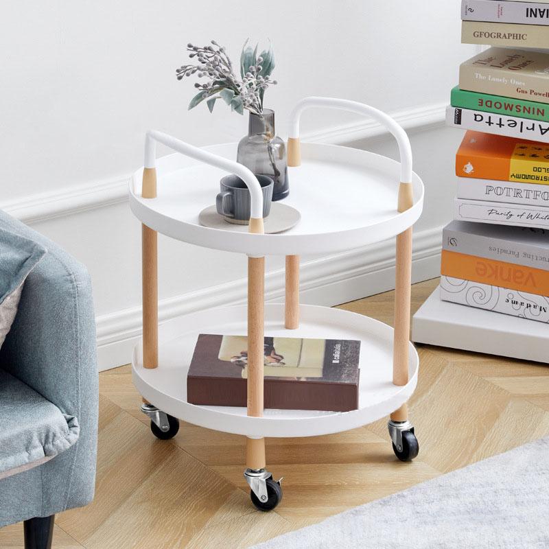 

Тележка для хранения с пластиковым подлокотником, устойчивая к коррозии, на колесиках, для дома, гостиной, офиса, белая 2 белый