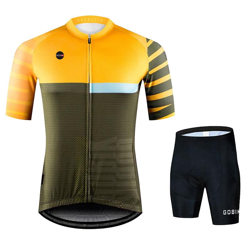 2026 Gobikful Men's Cycling Jersey Seamless Compression, Men's Cycling Jersey Breathable Quick-drying Men's Cycling Jersey Set 2024
