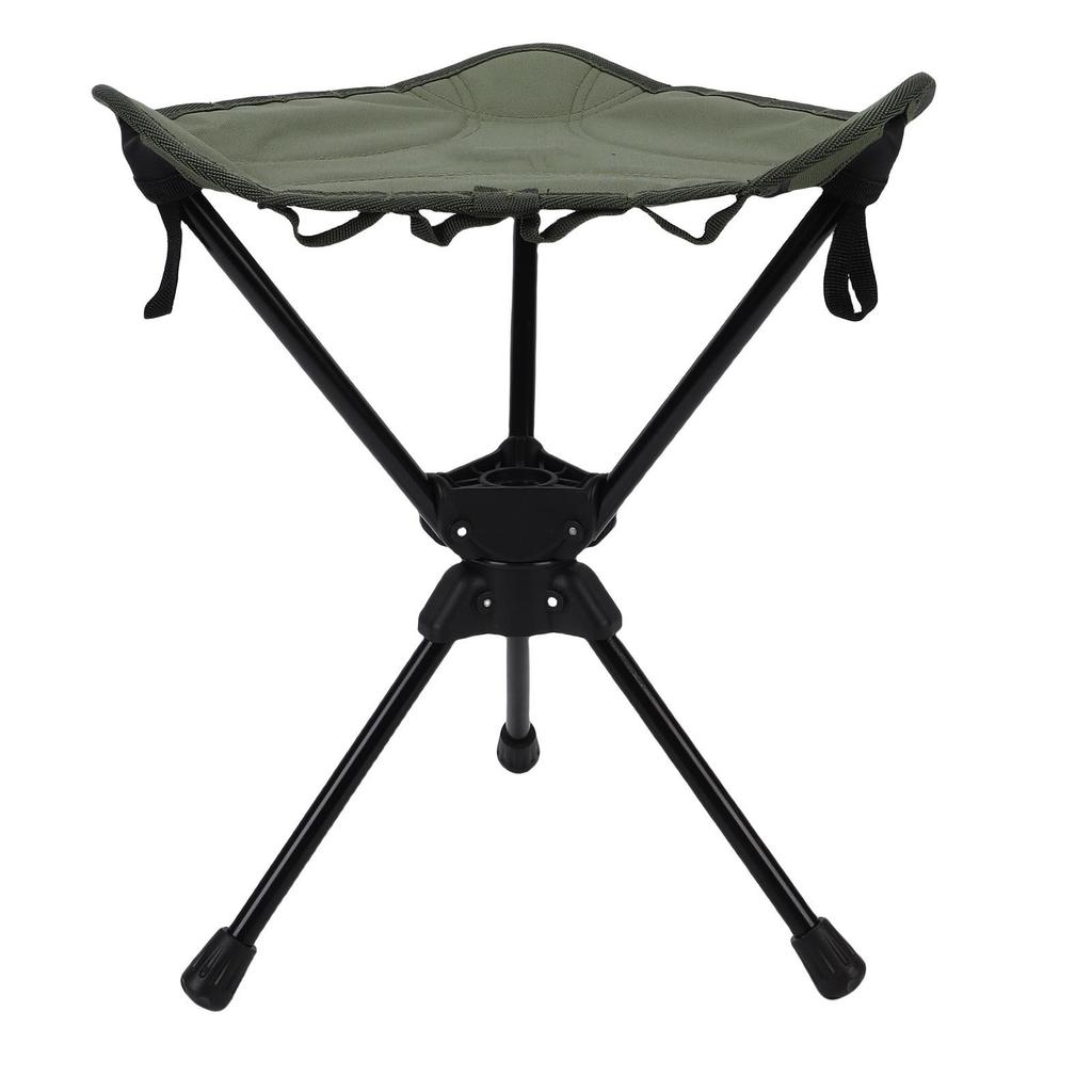 Folding Camping Stool 360 Degree Rotating Lightweight Triangular Portable Outdoor Small Chair for Hiking Fishing BBQ