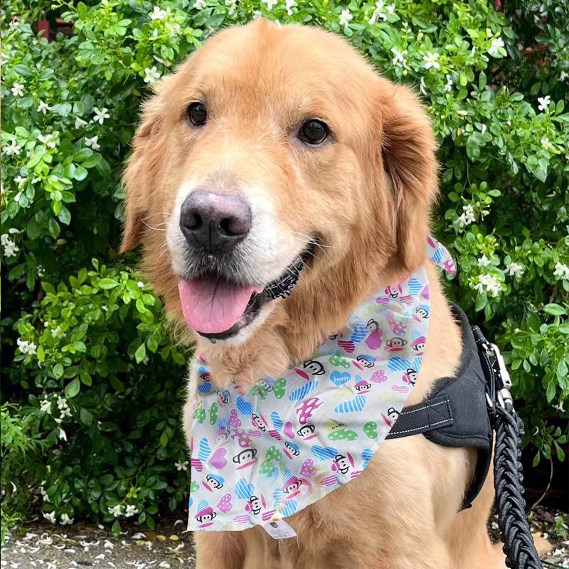 Bandana/sciarpa per cani di taglia media e grande, adatta a Golden Retriever, Samoiedo, Border Collie e Alaskan Dog.