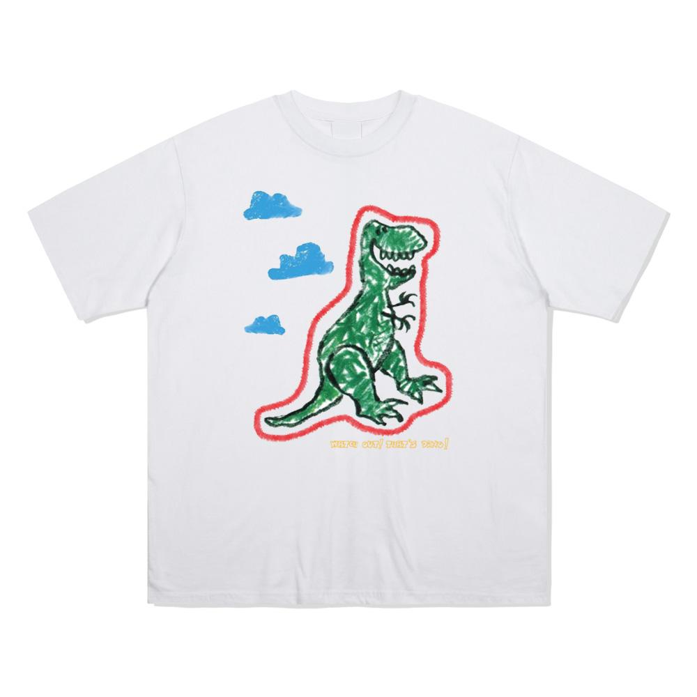 Nasyujeueol Dino Short Sleeve T-Shirt [White]