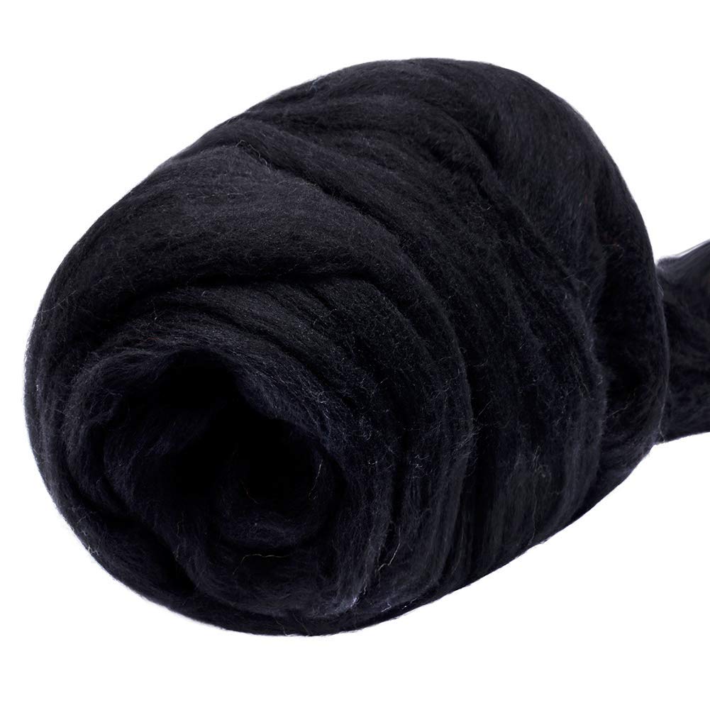 

Fenrry 100 г шерстяная ровничная пряжа волокно ровничная шерстяная верхняя шерстяная пряжа для валяния пряжа для ручного прядения своими руками чёрный