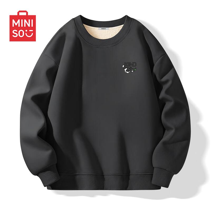 

MINISO Men s Lambswool Fleece-Lined Sweatshirt 3XL