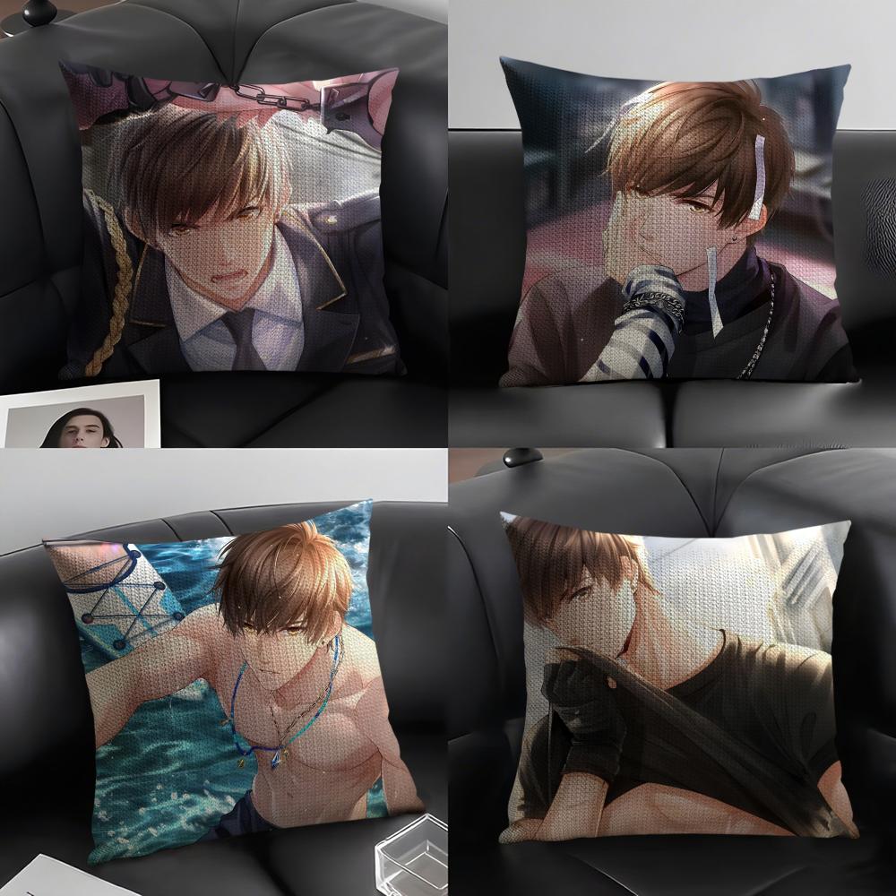 Mr Love Queens Choic Gavin Cushion Cover Natural Linen Organic Fabric DoubleSided Printing Sofa Home Decor Gift Pillow Case