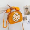 Geantă de umăr creativă Yogodlns pentru femei, în formă de telefon, geantă retro de designer din piele PU Poșete pentru telefon și geantă mică