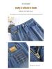2026 Spring/Autumn High-Waisted Retro Blue Denim Casual Pants