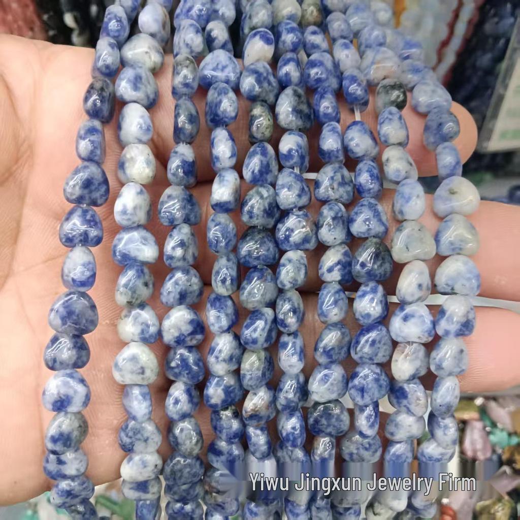 Heart-Shaped Crystal Agate Beads for DIY Jewelry and Clothing Accessories