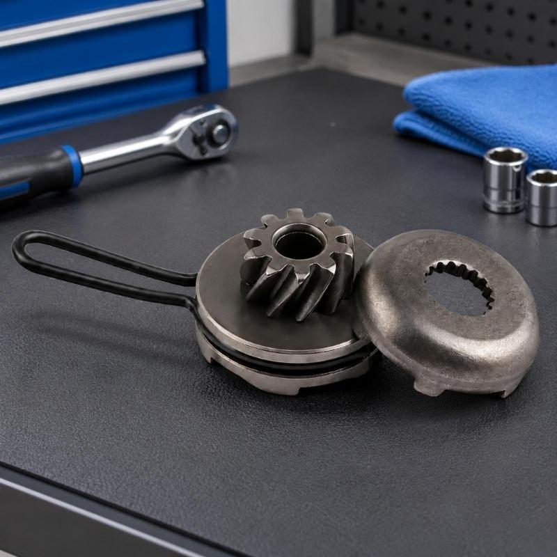 1PE40QMB Reference Kick Starter Gear Set, Metal Replacement Components with External-Tooth Gear and Separate Cover with Splined Center Opening