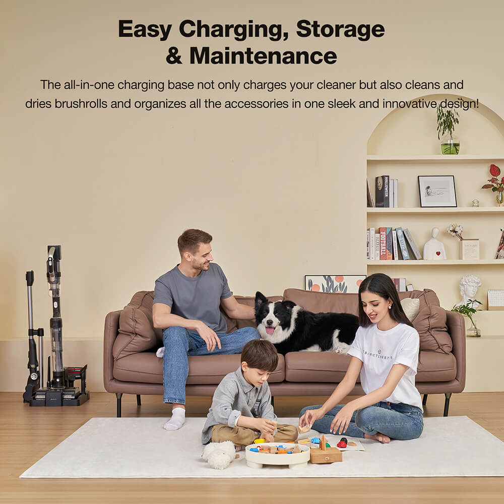 JIMMY PW11 Pro Max 5-in-1 Akku-Staubsauger & Waschsauger, 460W Starke Leistung, Doppelte Reinigung mit Doppelbürstenwalzen, Heißluft-Schnelltrocknung, LED-Bildschirm