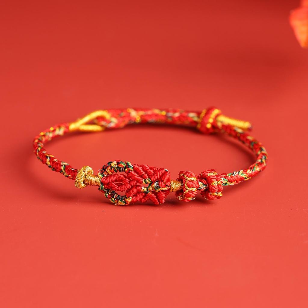 Handmade Zodiac Red Rope Bracelet: Year of the Horse Gift for Men and Women