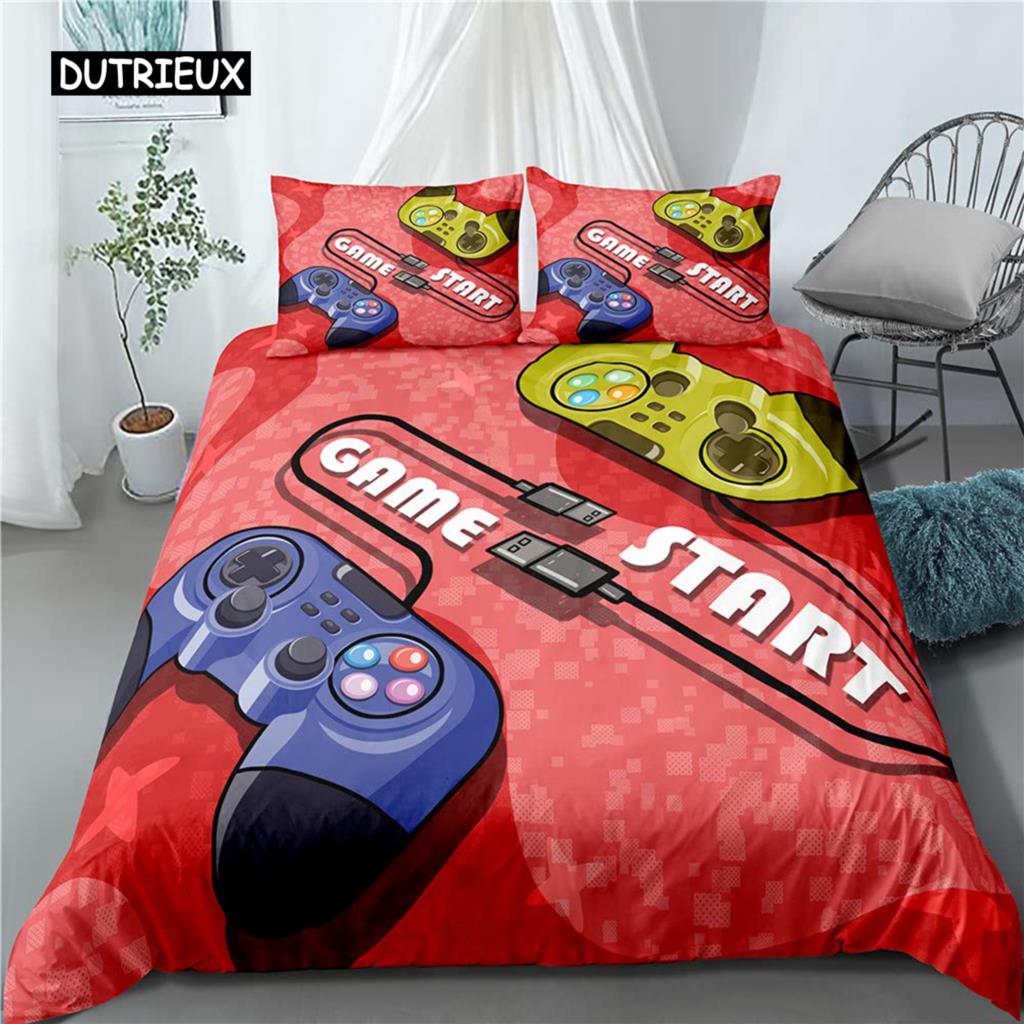 Teenagerský gamepad povlak na přikrývku Moderní hráčský potah na přikrývku Queen Videohry Ložní prádlo Přehrávač Herní joystick Polyesterový potah na přikrývku