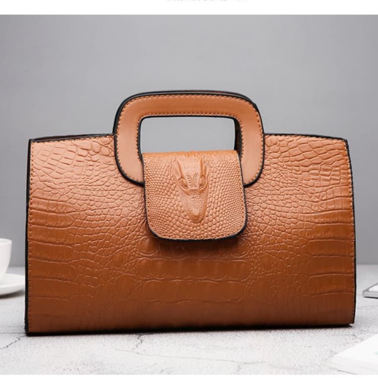 Luxus Handtasche Frauen Taschen Designer Taschen Mädchen Mode Krokodil Muster Schulter Tasche Schwarz Hohe Qualität Handtaschen brown