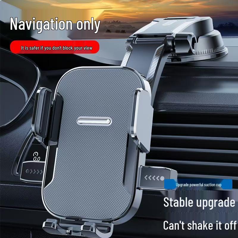 Car Suction Cup Phone Holder: 360° Rotating, Anti-Shake, Multi-Angle Adjustment